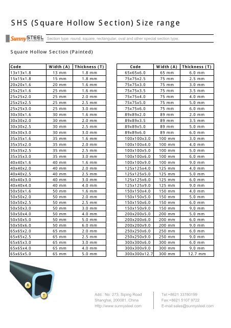 steel box beam strength|shs steel sizes chart.